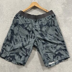 prAna Shorts Men Large Mojo Breathe Elastic Waist Quick Dry Beach Surf 90s Blue